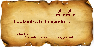 Lautenbach Levendula névjegykártya